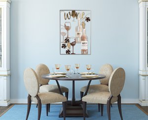Metal picture WINE BRONZE 51x74 cm – modern decoration