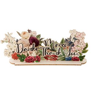 Plug-in card "Thank you" "Merci" Thank you"