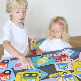 Suuuper Rozmiar Memory Game Vehicles 2+