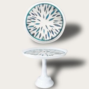 Arca FISH Melamine Cake Stand op voet, 32x23cm