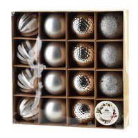 Santa Lila Set von 16 silbernen Bauer