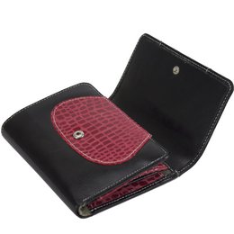 Sunsa damesportemonnee. Leren portemonnee. Portemonnee met RFID-bescherming. Portemonnee gemaakt van overgebleven leer. middelgrote portemonnee voor dames met veel creditcardvakjes - portemonnee voor dames, cadeau-idee