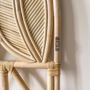 Blätter-Rattan-Kopfteil