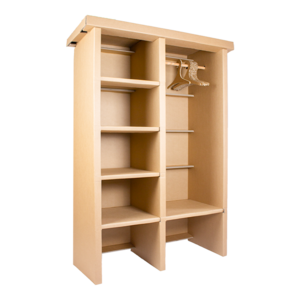 Cooler Kleiderschrank aus Karton