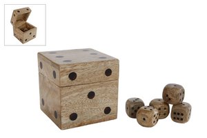 Dobbelsteen Dice (5) mango 9x9x9