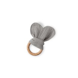 ENSEMBLE DOUDOU + BANDANA + ANNEAU DE DENTITION - MOD. OSO - GRIS ESSENCE