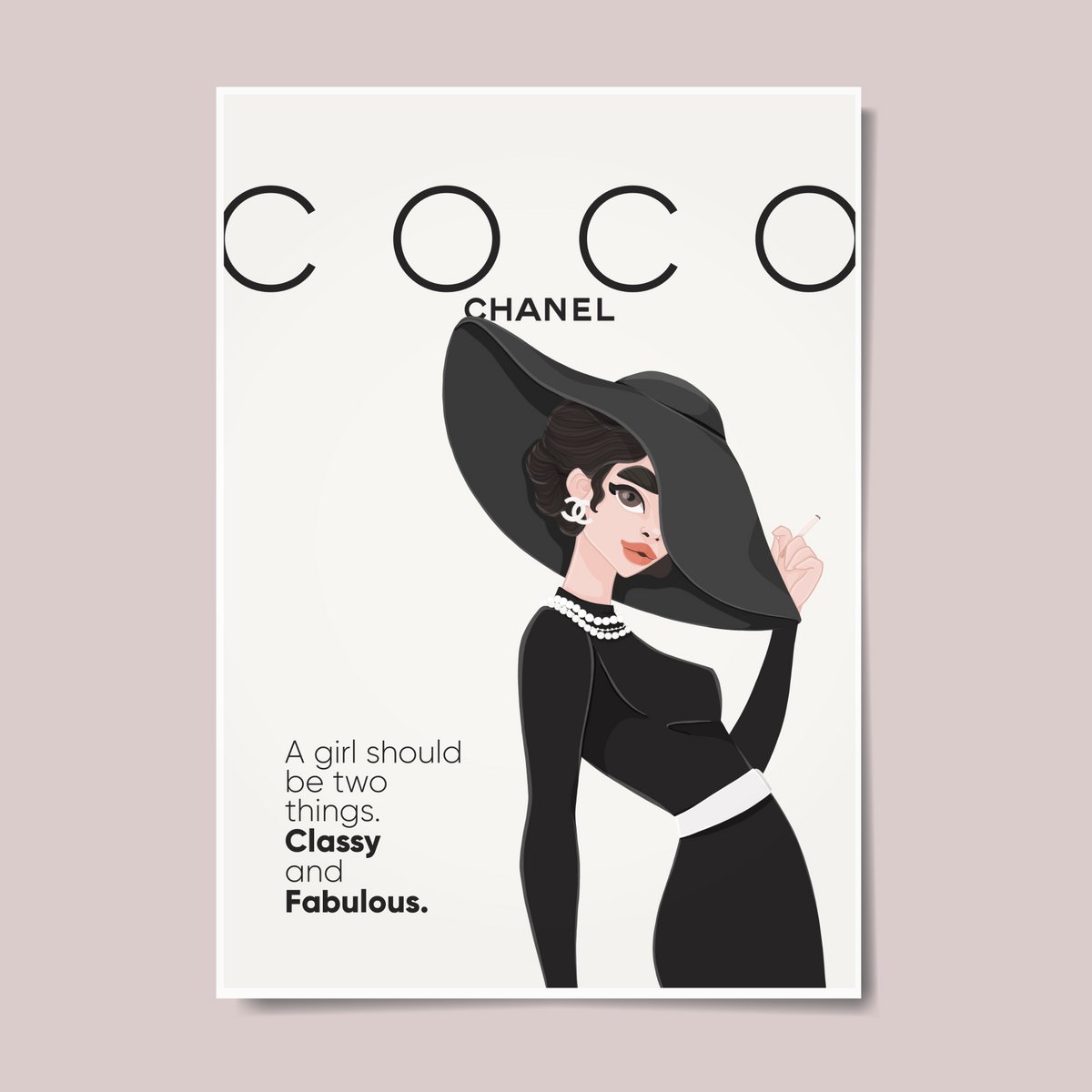 Coco Chanel - Wall Art (A4) Online Wholesale | Orderchamp