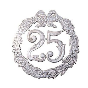 Jubileumnummer 25, zonder draad, D24cm, zilver