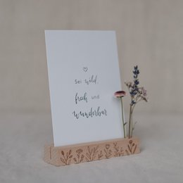 Card and flower holder set of 2 - 12 cm flower meadow (PU = 6 sets)