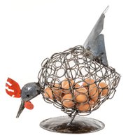 ZIMBA-ARTS METAL HEN EGG BASKET