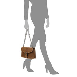 Florence Artegiani. Luce Damenhandtasche. Schlangenleder-Gravur aus echtem Wildleder