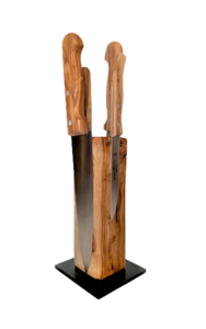 Messenblok TOWER van olijfhout Magnetisch messenblok