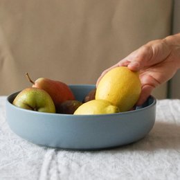 Bowl 22 cm with lid/plate Hollyhock - arctic gray - 1,000 ml