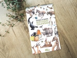 Animal Birthday Calendar, Perpetual Calendar, Eco-Friendly