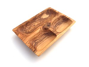 Teller 3 Fächer Rechteckig Servierteller aus Olivenholz