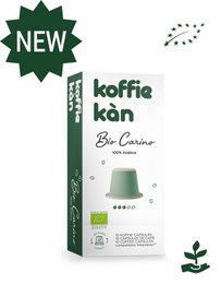 Organic Koffie Kon coffee cups featuring a new design. The cups are made of sustainable materials and have a simple, minimalist style. The cups are suitable for enjoying coffee or other hot beverages.