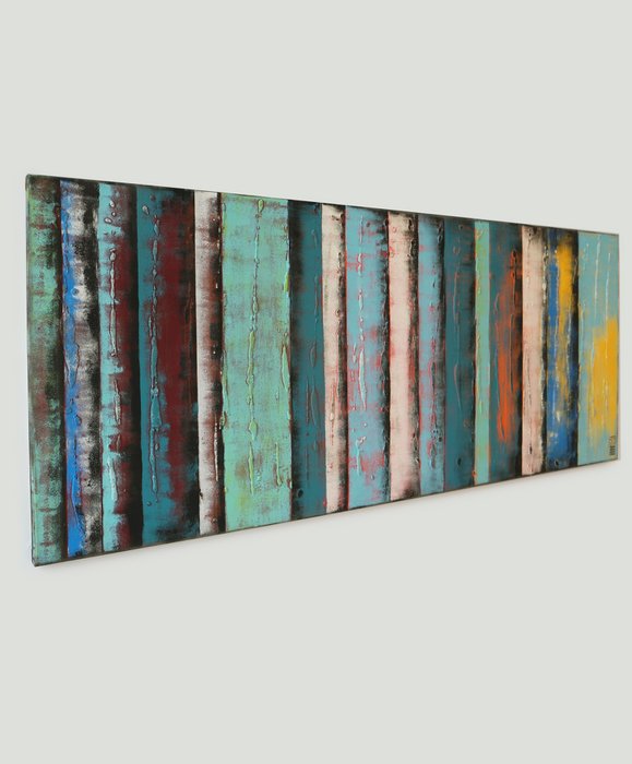 Schilderij - Yellow Panels