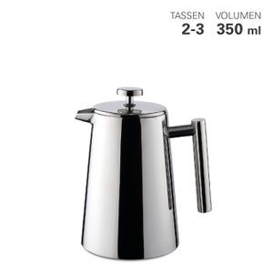 Pressfilterkanne aus Edelstahl doppelwandig 0,35 L