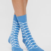 Bio Socken Walking in the clouds - Blaue Socken mit Wolken