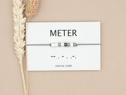 Morse code armband meter (zilver,rosé goud,goud)