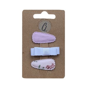 Baby hair clips Spring pink/bow/print OK 3687
