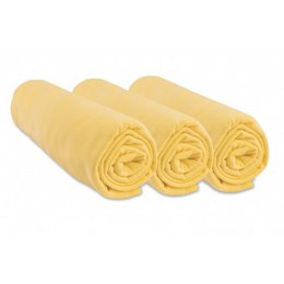 Set of 3 100% Cotton Jersey Fitted Sheets - 60x120cm