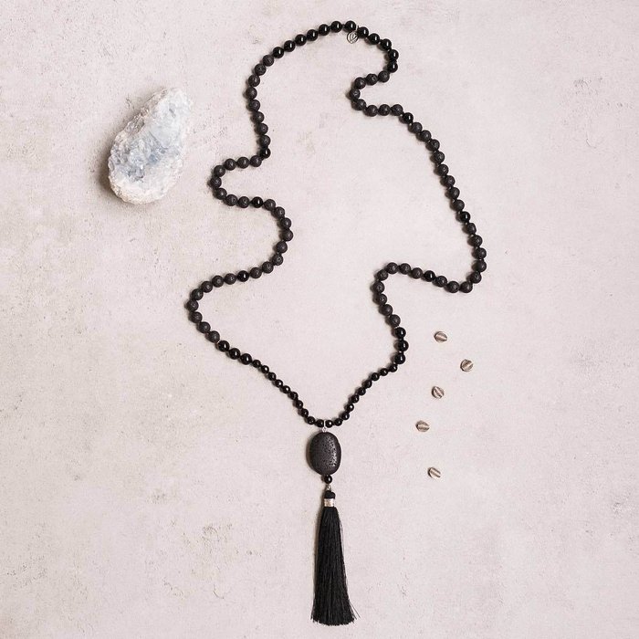 Black is the New Black Gemstone Mala