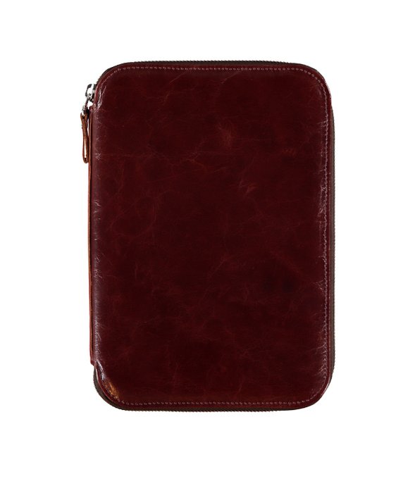 Lena lederen reisetui - bordeaux rood