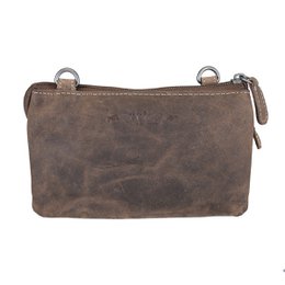 Lille skuldertaske I 3 farver Buffalo Læder - Festivaltaske - Lædertaske Lille - Crossbody taske til kvinder - Str. M