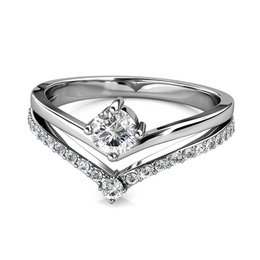 Bague Zinnia - Argenté et Cristal