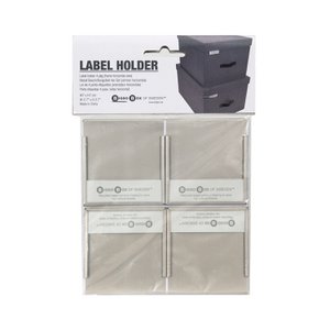 LABEL HOLDER LARGE 4PCS - Steel - Set of 12