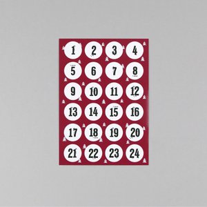 Advent sticker 24 numbers Balthasar
