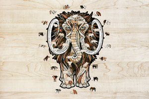 Eco Wood Art (EWA) Wooden jigsaw puzzle Mammoet/ Mastodon, 2208, Size L, 54x40x0.5cm