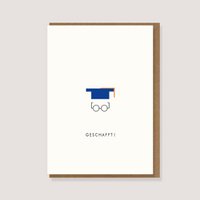 Folding card with envelope - "Doktorhut - done!"