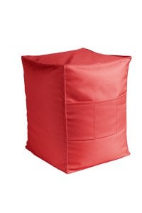 St. Tropez Outdoor Poef rood 40x40x50cm