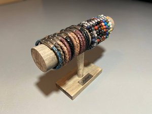 Armband display, standaard hout