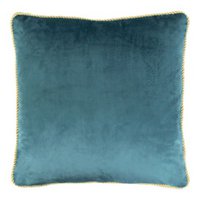 kussen fluweel goud petrol 45x45cm