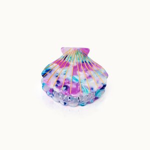 Hair clip shell shape aqua