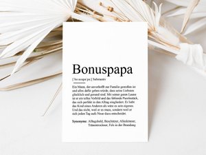 Postcard "Bonus Papa" definition