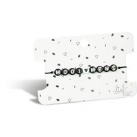 Armband I care Schwarz und Weiß mit Charme