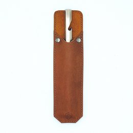 Bottle opener with leather sleeve, Brut Homeware