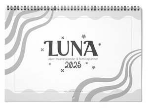 LUNA Family Planner 2025 // XL Monthly Calendar Family Planner Six Persons