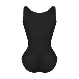 Shapewear 4-in-1 Waist Trainer Corset Bodysuit- Buttoned Tummy Control High Waist with Padded Bra