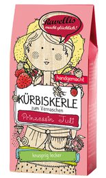 "Pumpkin seeds coated in white chocolate and strawberry flavor, packaged in a 6-pack carton or 1kg open container. A sweet and unique chocolate gift."