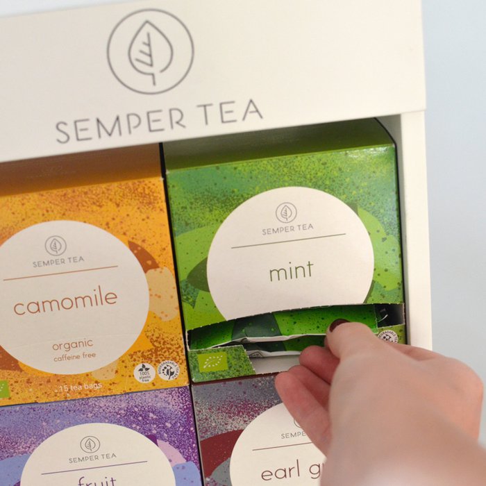 Coffret de thé bio: 24 monodoses. Semper tea.