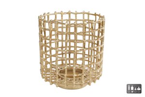 Windlicht Denise XXL goud aluminium