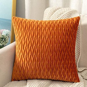 BOHORIAÂ® 2er premium velvet cushion cover "Pumpkin Orange"