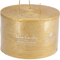 Three-wick Wax Country, H/D 100/150 mm, metallic gold