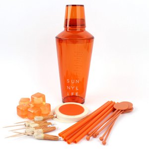 Sunnylife - Poolside Entertaining Coctail Set Terracotta - Oranje