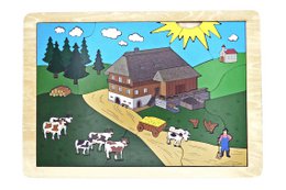 Puzzle da sfogliare: fattoria della Foresta Nera | Puzzle in legno multistrato per tutta la famiglia | Regalo per gli amanti della Foresta Nera